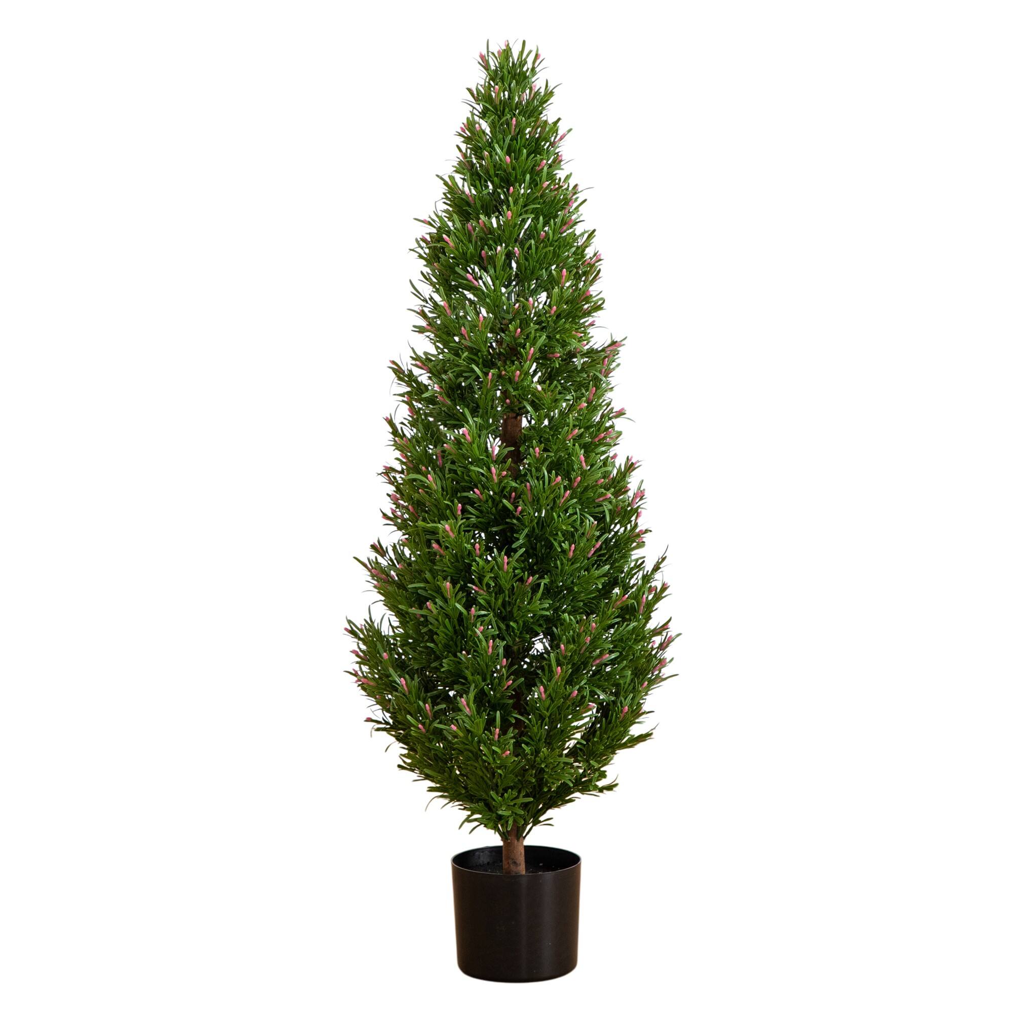 4ft. Potted UV Resistant Rosemary Cone Topiary Tree